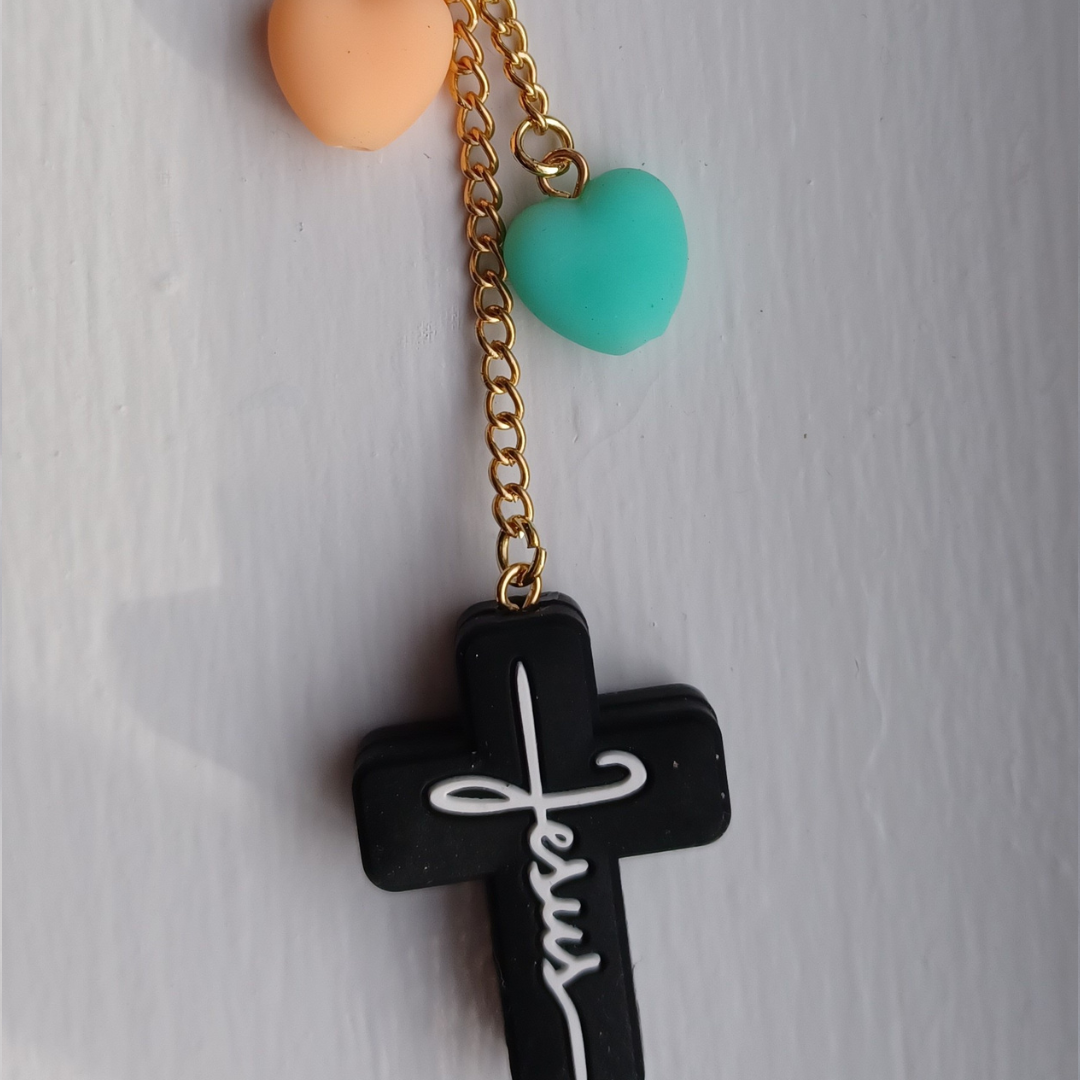 Jesus Cross Tumbler Charm