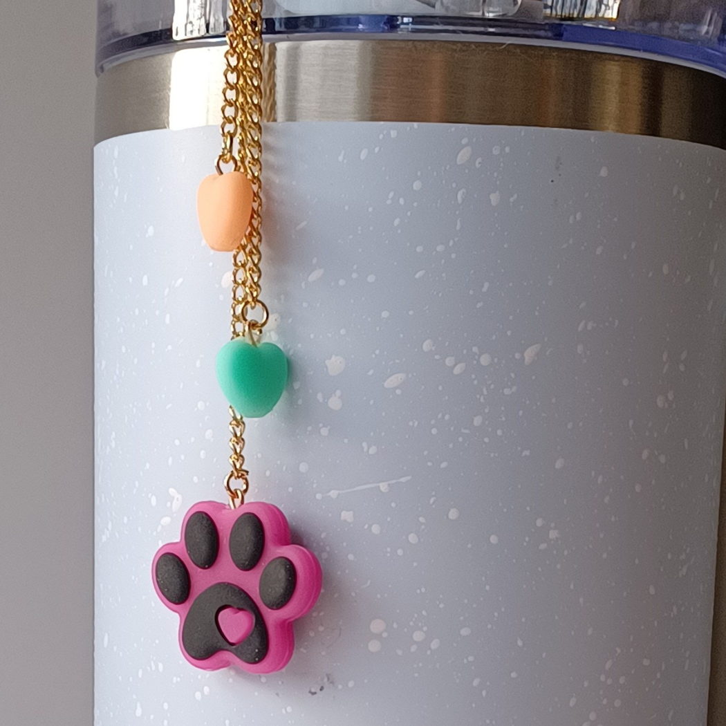 Paw Print Tumbler Charm