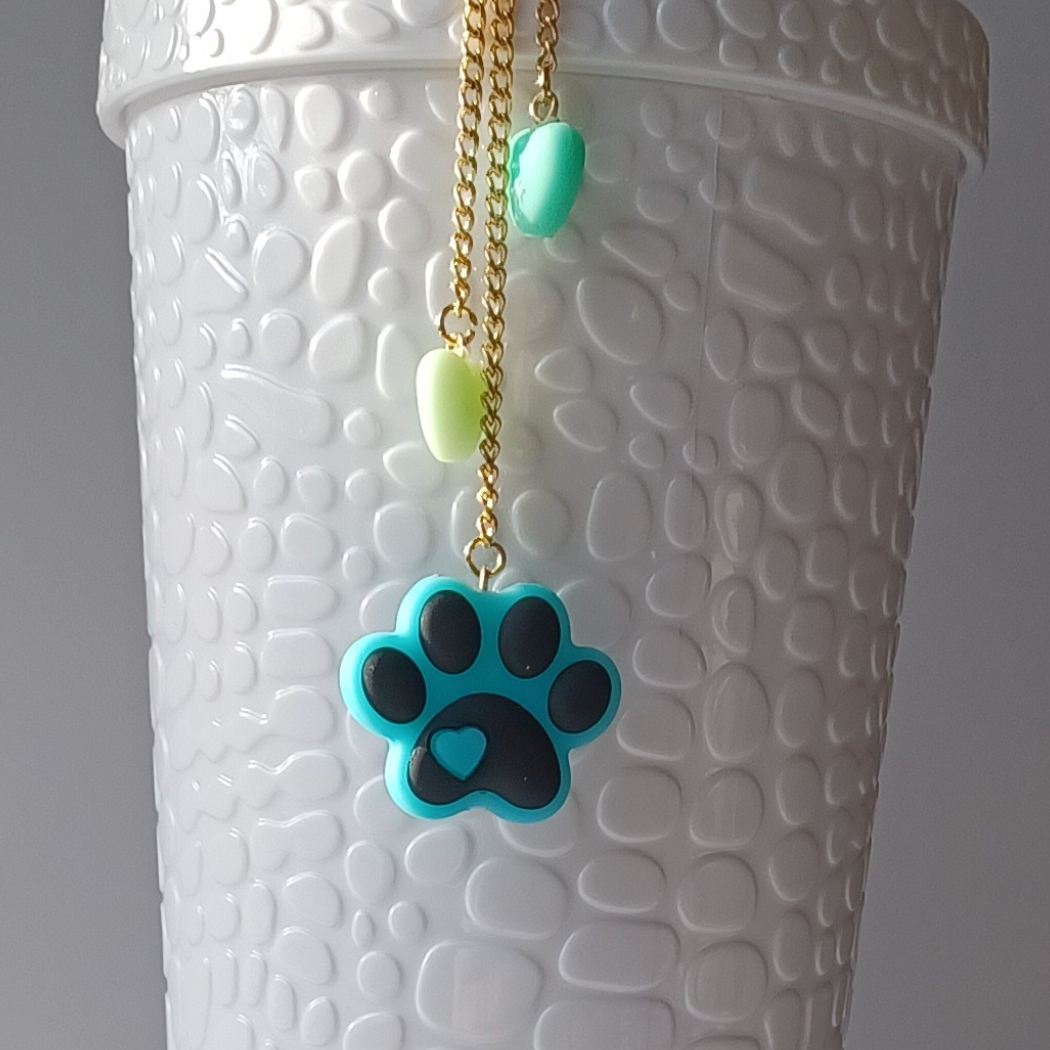 Paw Print Tumbler Charm