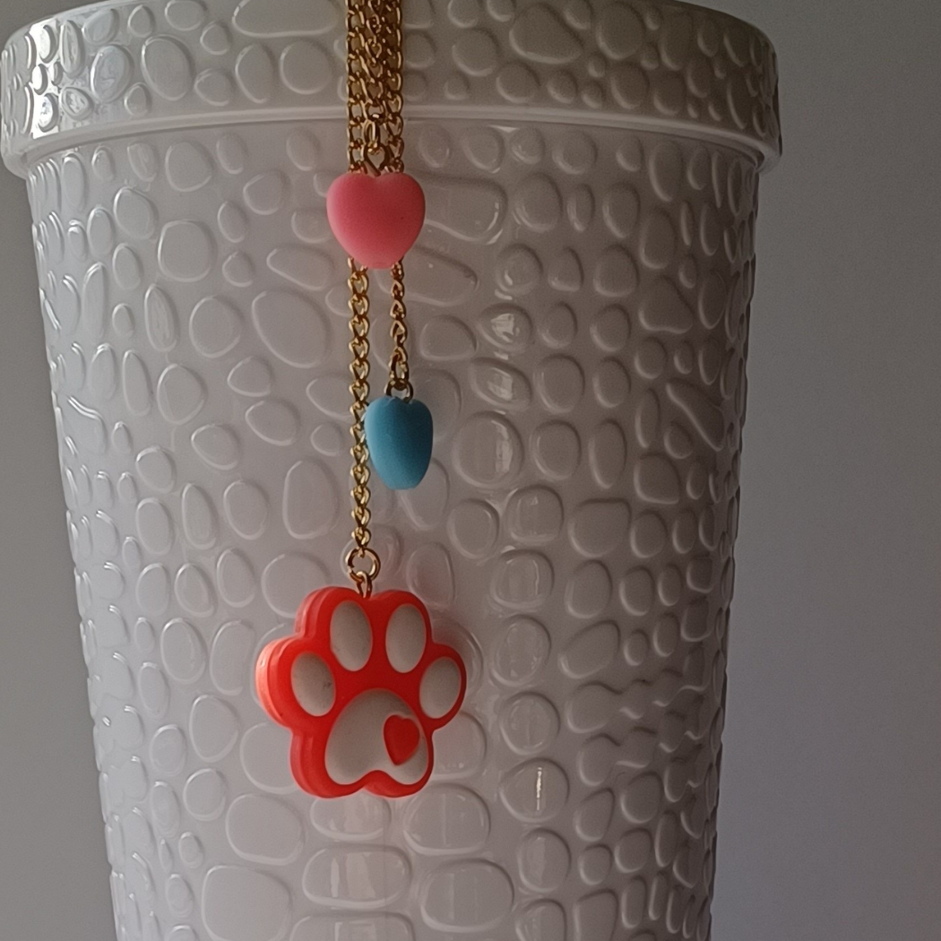 Paw Print Tumbler Charm