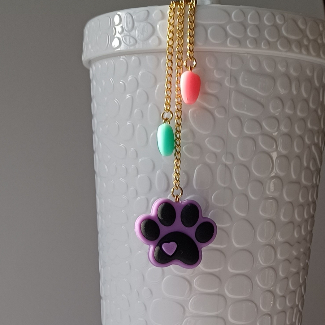 Paw Print Tumbler Charm