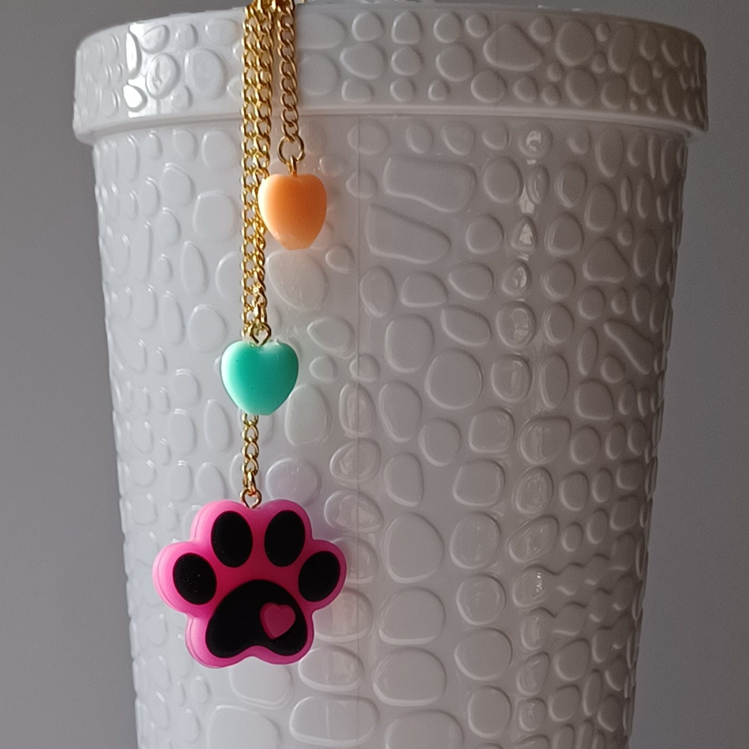 Paw Print Tumbler Charm