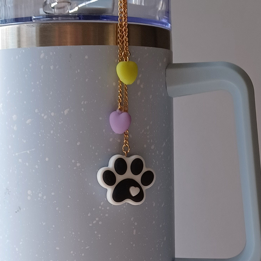 Paw Print Tumbler Charm