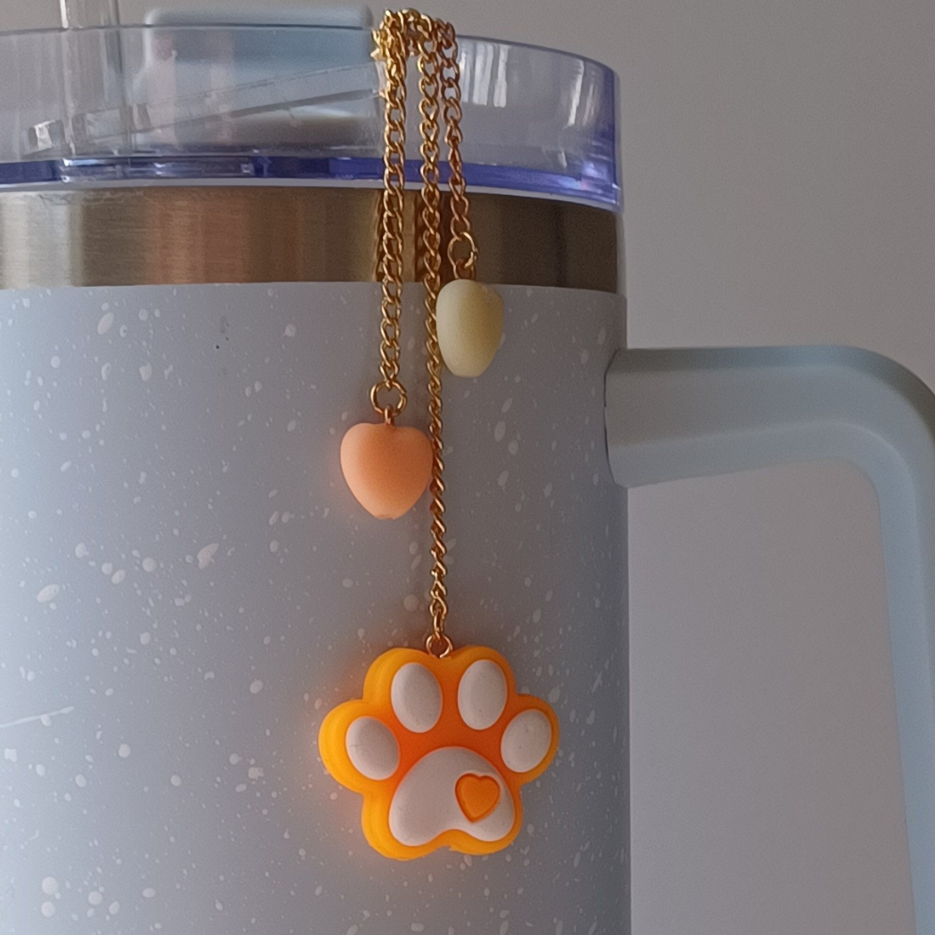 Paw Print Tumbler Charm