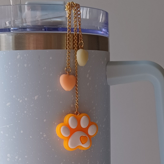 Paw Print Tumbler Charm