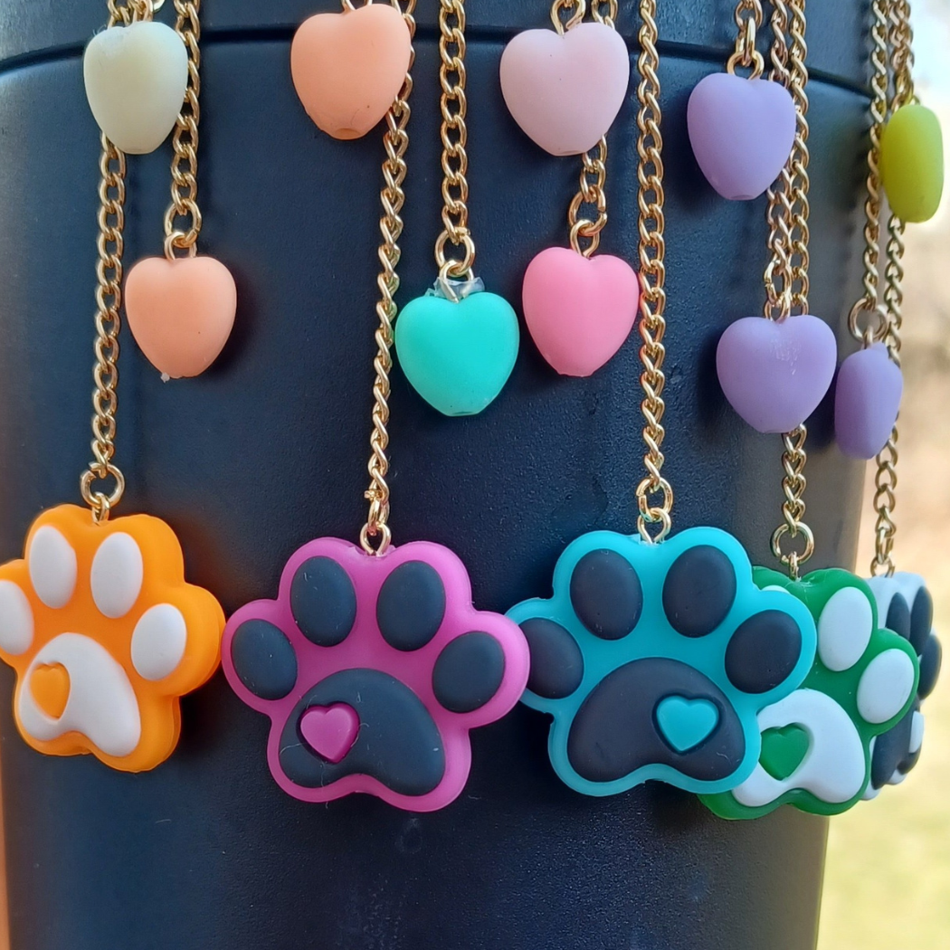 Paw Print Tumbler Charm