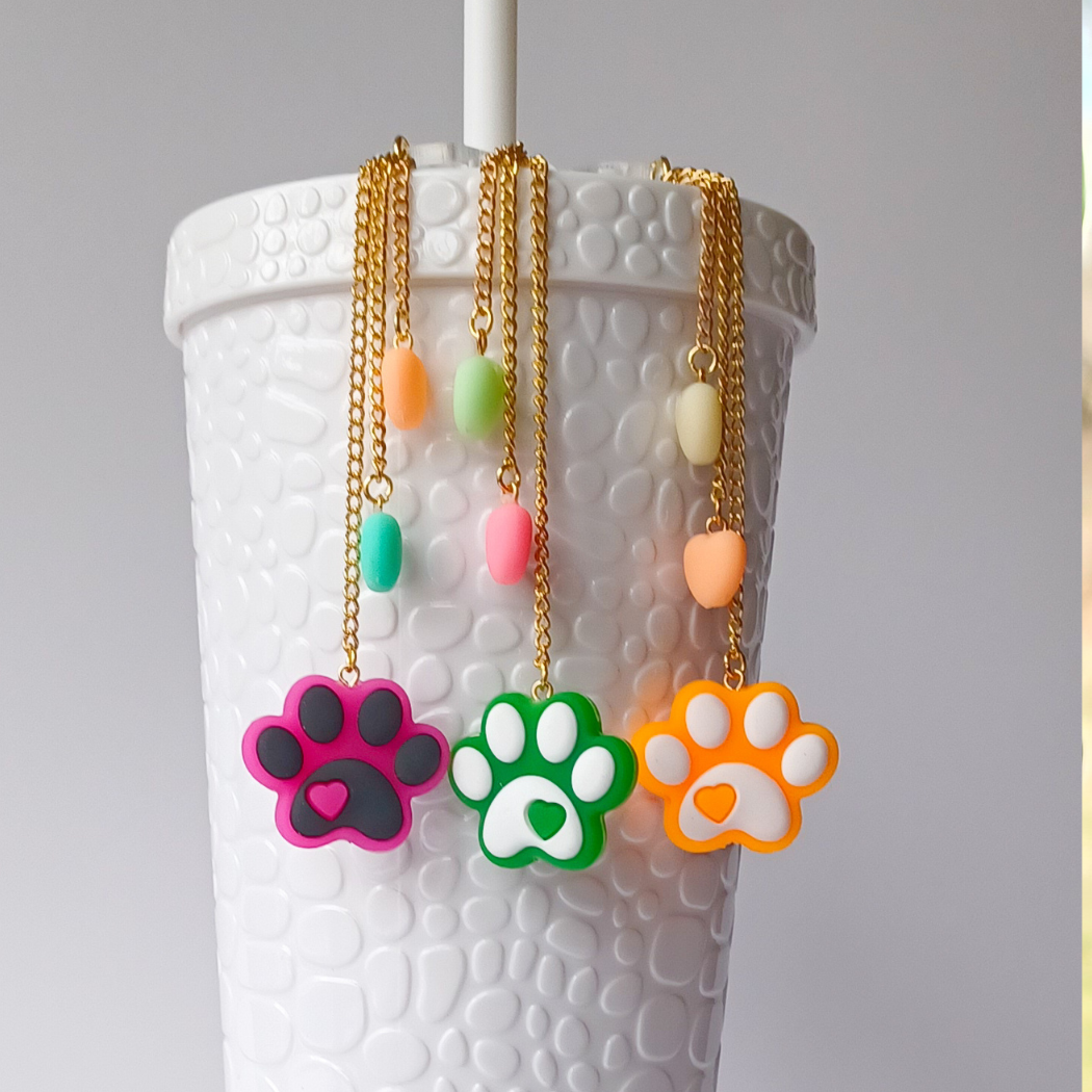 Paw Print Tumbler Charm